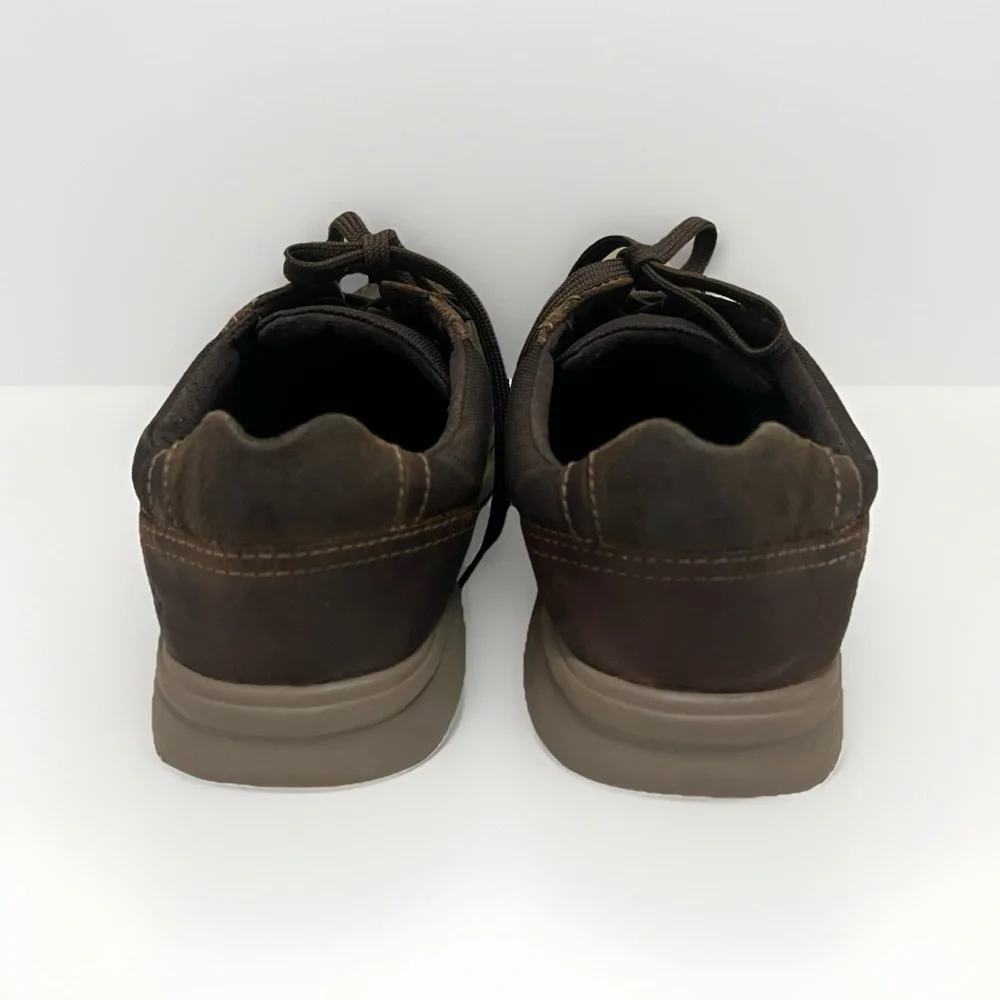 Clarks Bradley Vibe Leather Derby Comfort Shoes Mens Sz 9.5 Brown Lace Up Casual